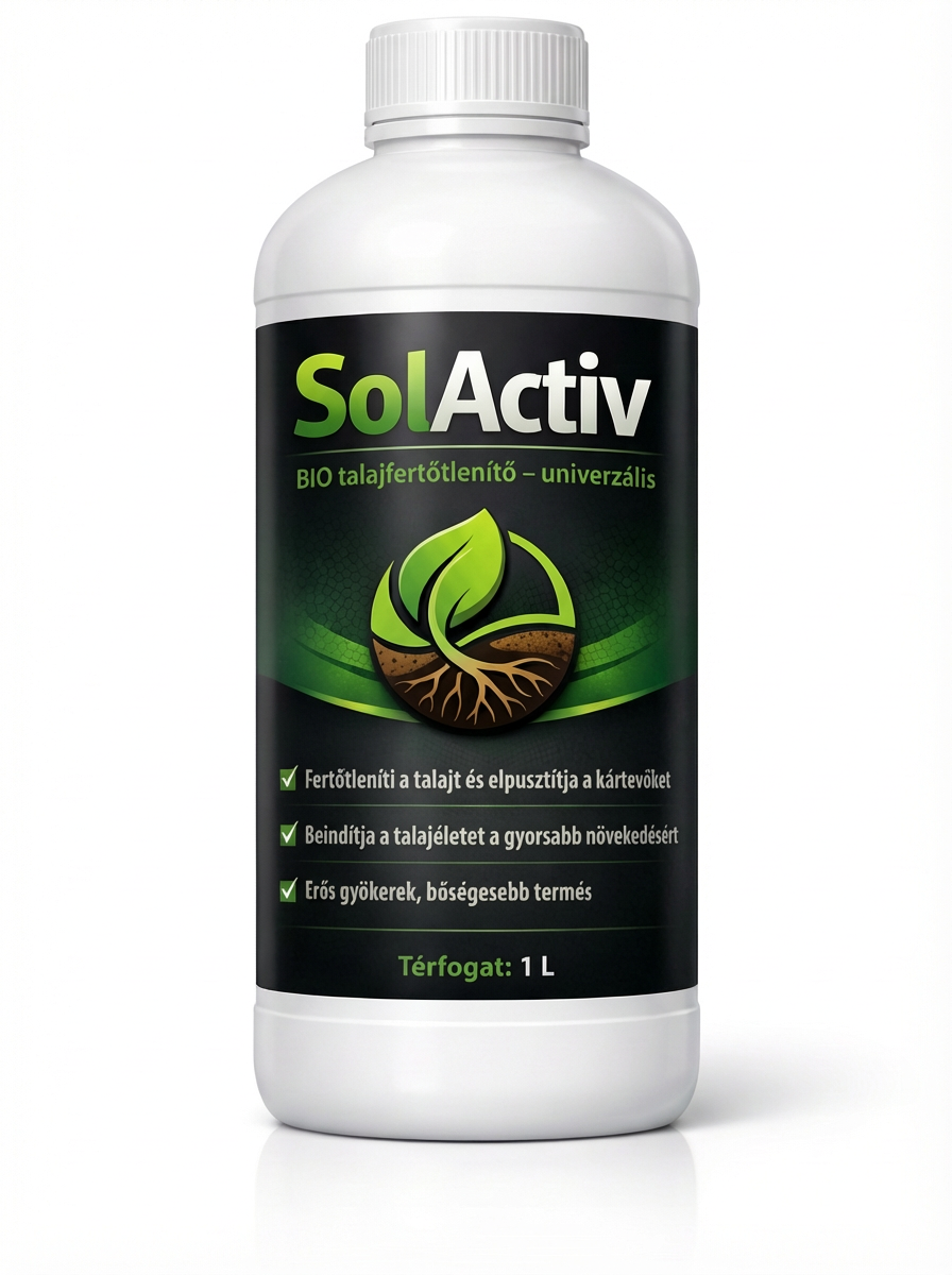 SolActiv – Bio talajerősítő a termékeny földért (1 L = 400 m²)