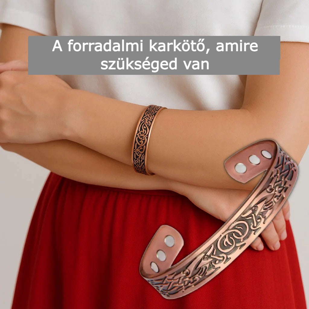 Tiszta rézből készült terápiás mágneses karkötő